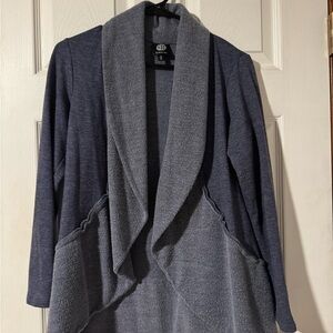 Bobeau Dark Gray and Light Gray Women's Cardigan